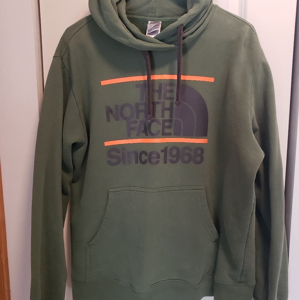 Mens large dark green north face hoodie